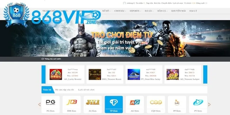 Điểm danh các sảnh nổ hũ 868Vip HOT