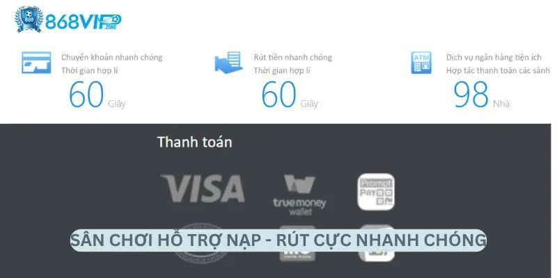 Sân chơi hỗ trợ nạp - rút cực nhanh chóng Sân chơi hỗ trợ nạp - rút cực nhanh chóng